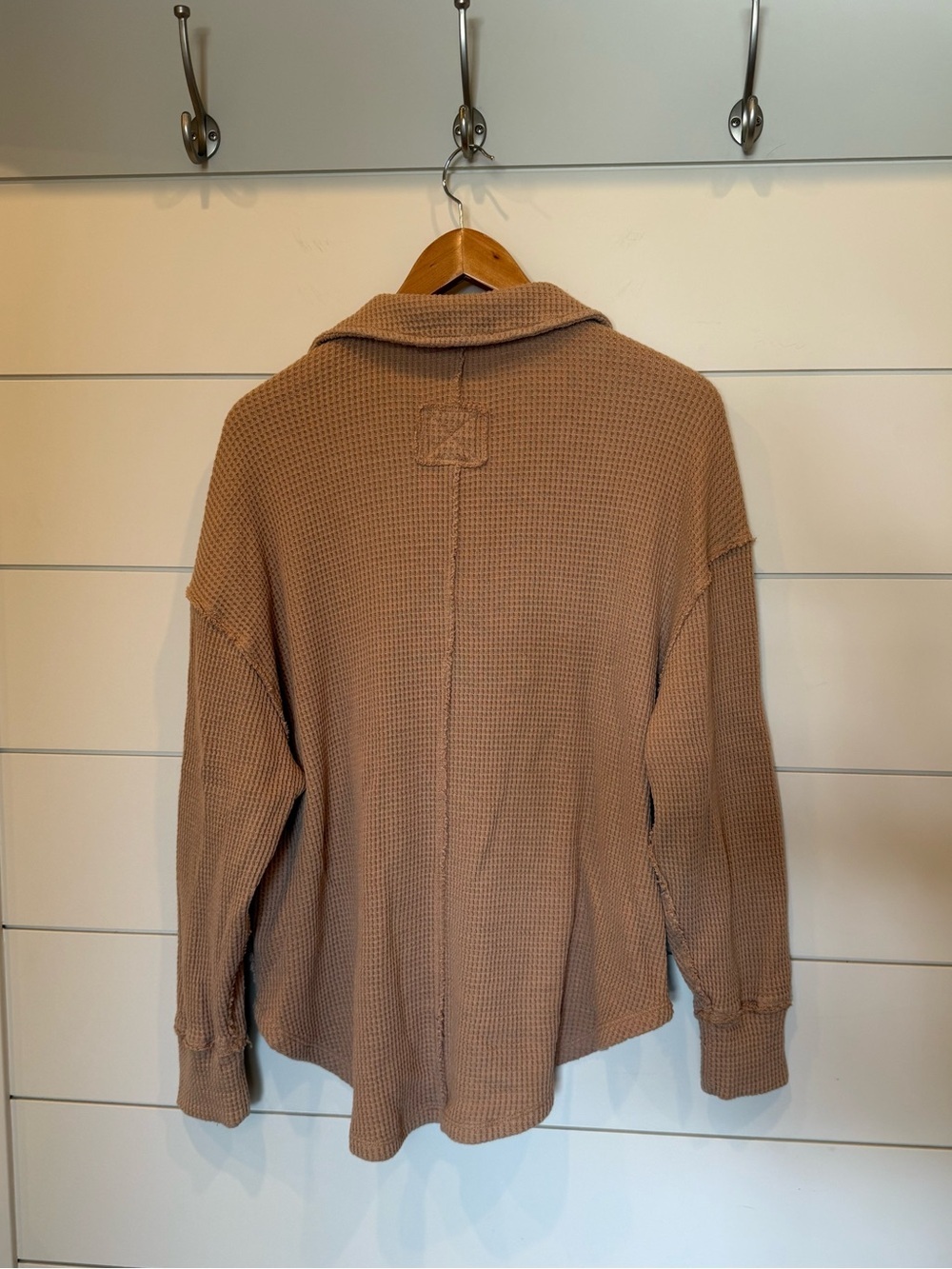 Aerie Lumberjane waffle knit polo sweatshirt Medium - Picture 4 of 9